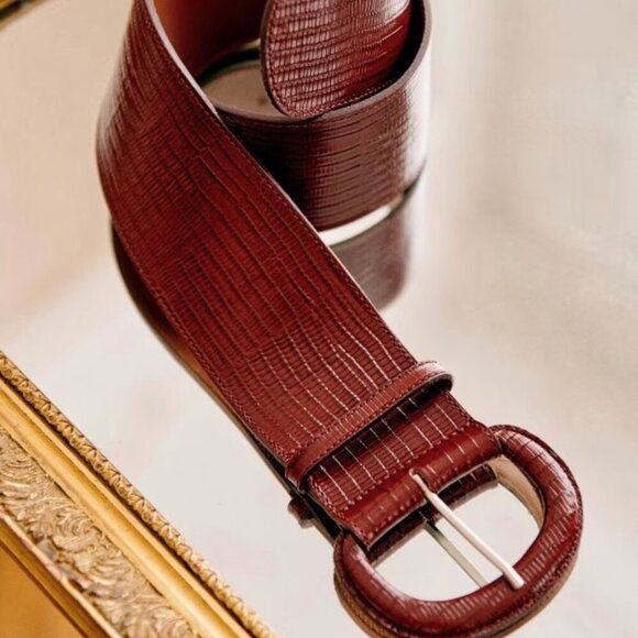 BNWT | Sezane Belt (Oversized) | Size 90 | Sold Out Online | Wine Red - Picture 2 of 4